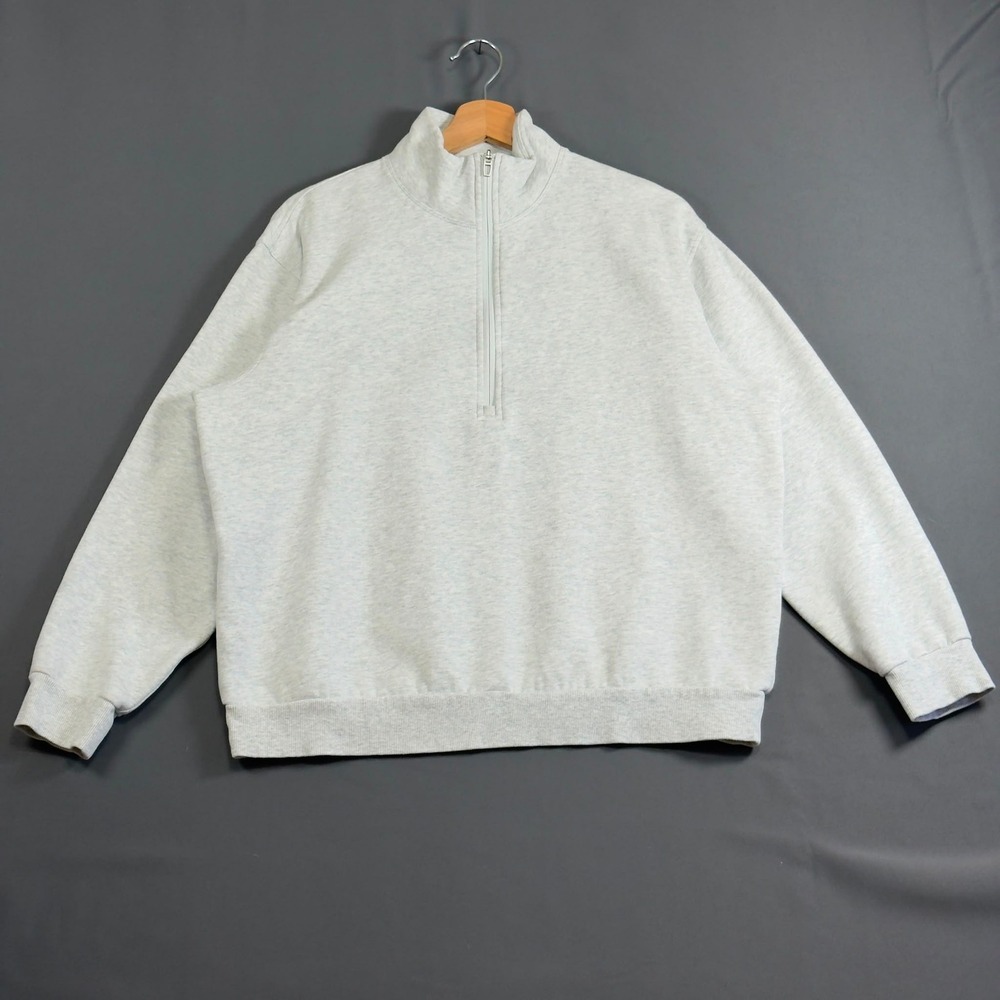 Lululemon Scuba Oversized Half Zip Funnel Neck Sweatshirt Grey M